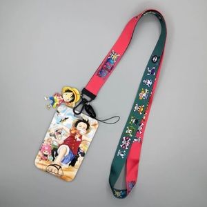 One Piece Anime Series Monkey D. Luffy Themed Lanyard With ID Badge Holder